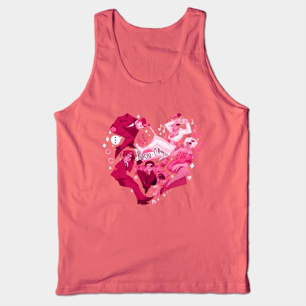 Majima Everywhere Heart- Pink Tank Top by VenaCoeurva